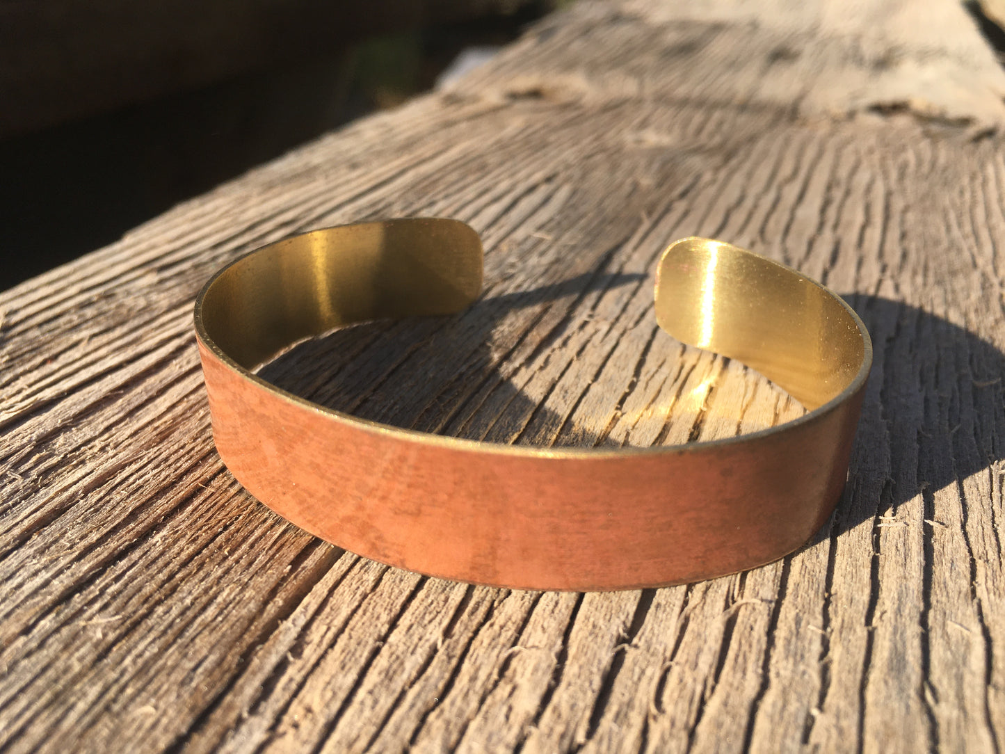 1/2" Brass Cuff - Sunset Pink - Cosanti Originals