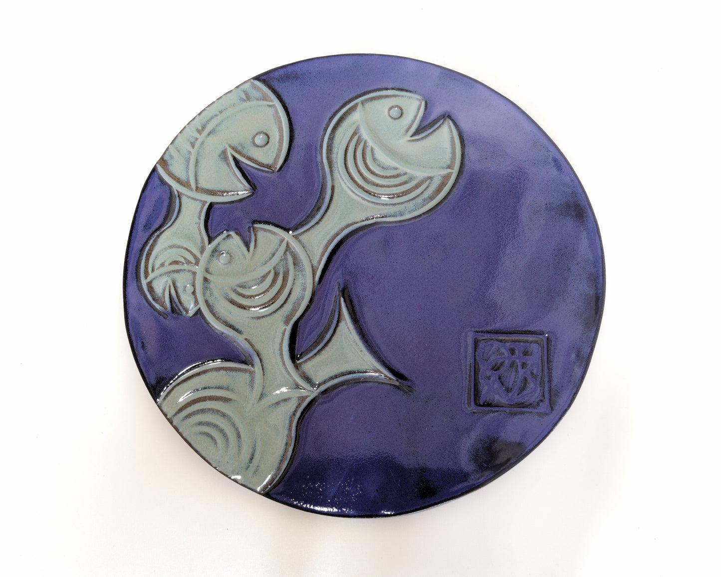728 - Standard Large Round Tile - Fathers Day Fish