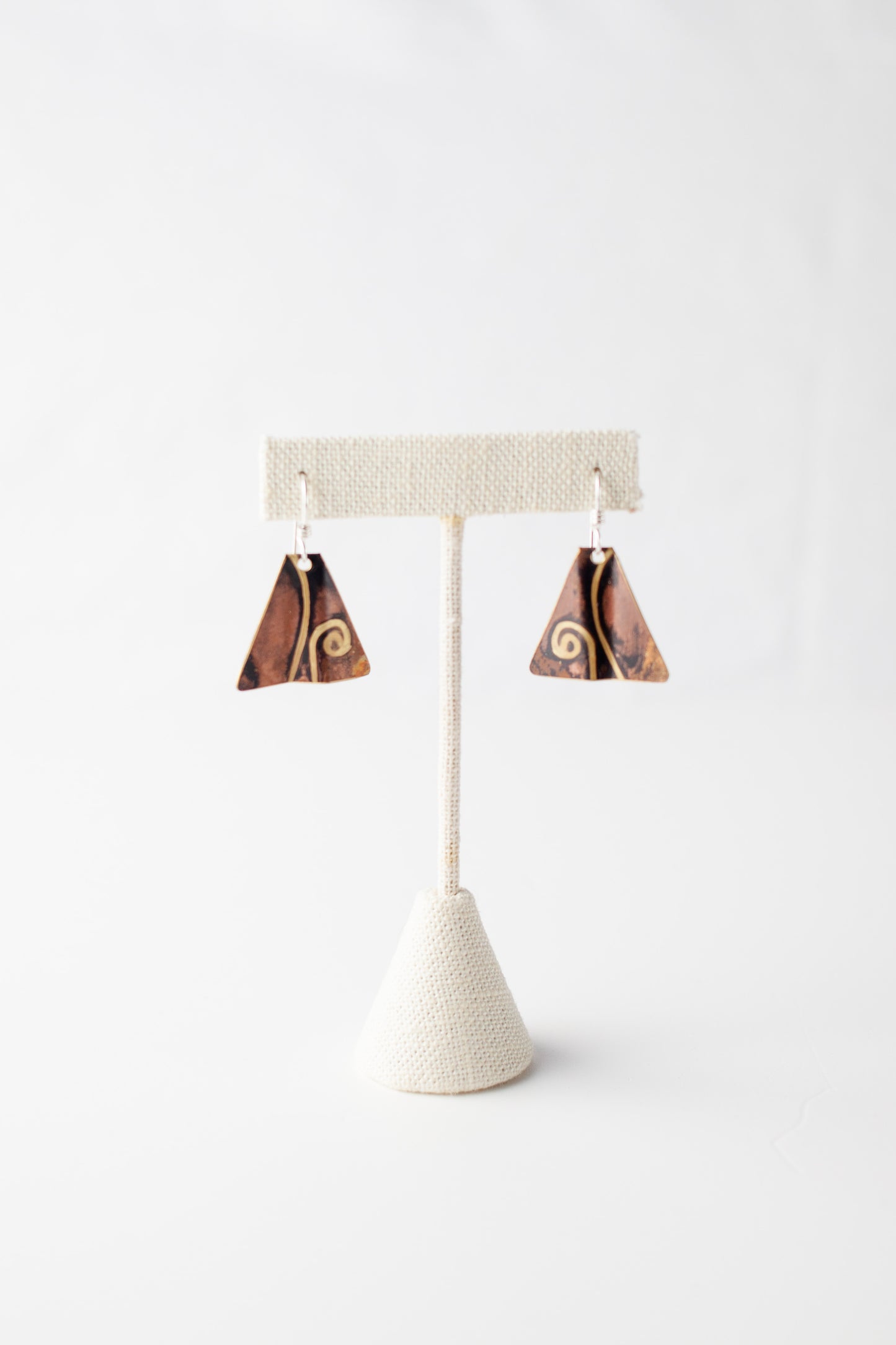 Burnished Triangle Fin Earrings