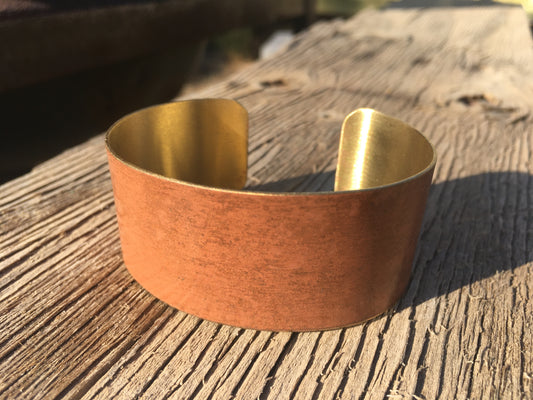 1" Brass Cuff - Sunset Pink - Cosanti Originals