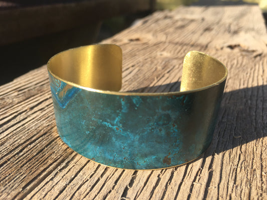 1" Brass Cuff - Desert Night Blue - Cosanti Originals