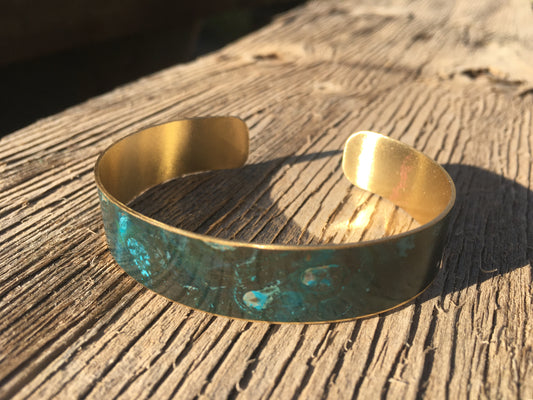 1/2" Brass Cuff - Desert Night Blue - Cosanti Originals