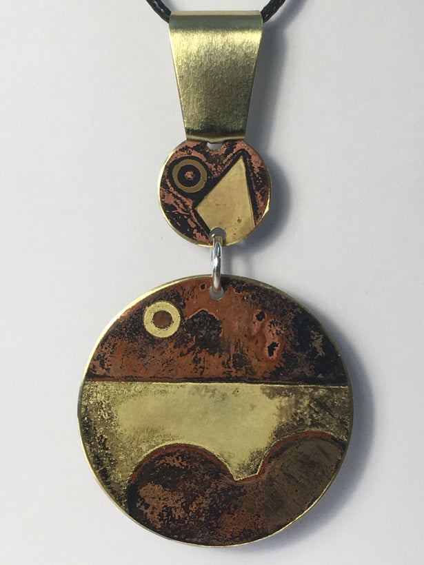 Burnished Disc Pendant