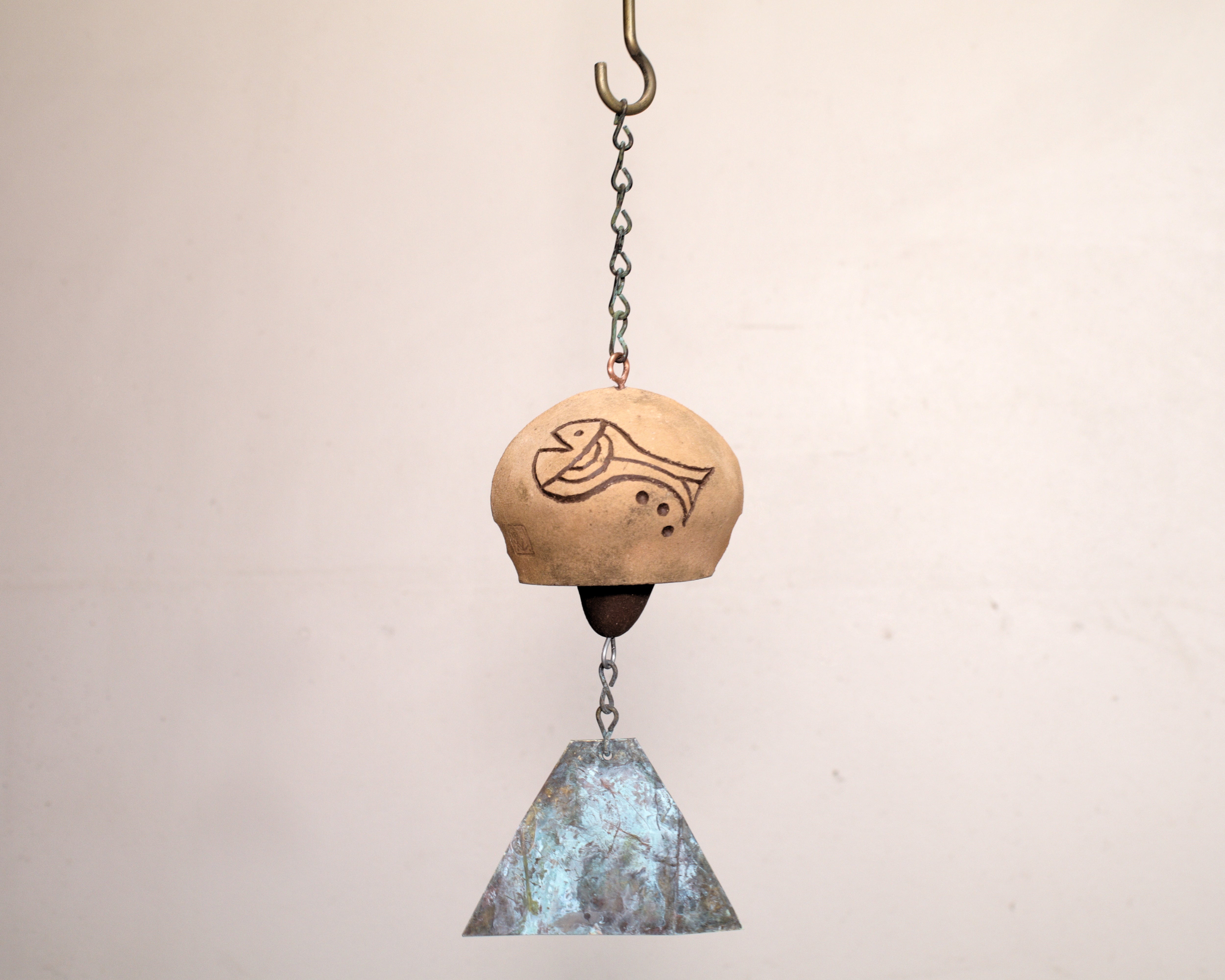 #705 Fathers Day Fish Ceramic Bell