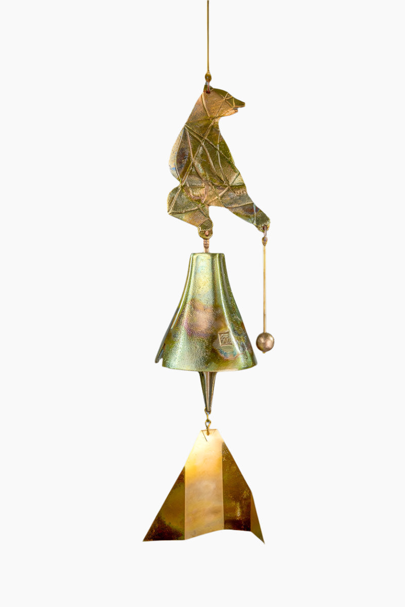 #186SB - Save the Bear Bronze Windbell