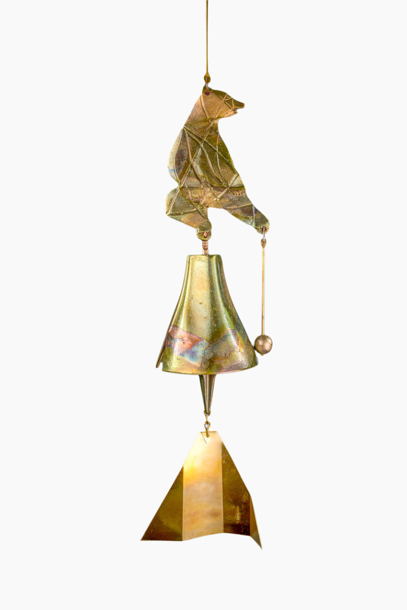 #186SB - Save the Bear Bronze Windbell