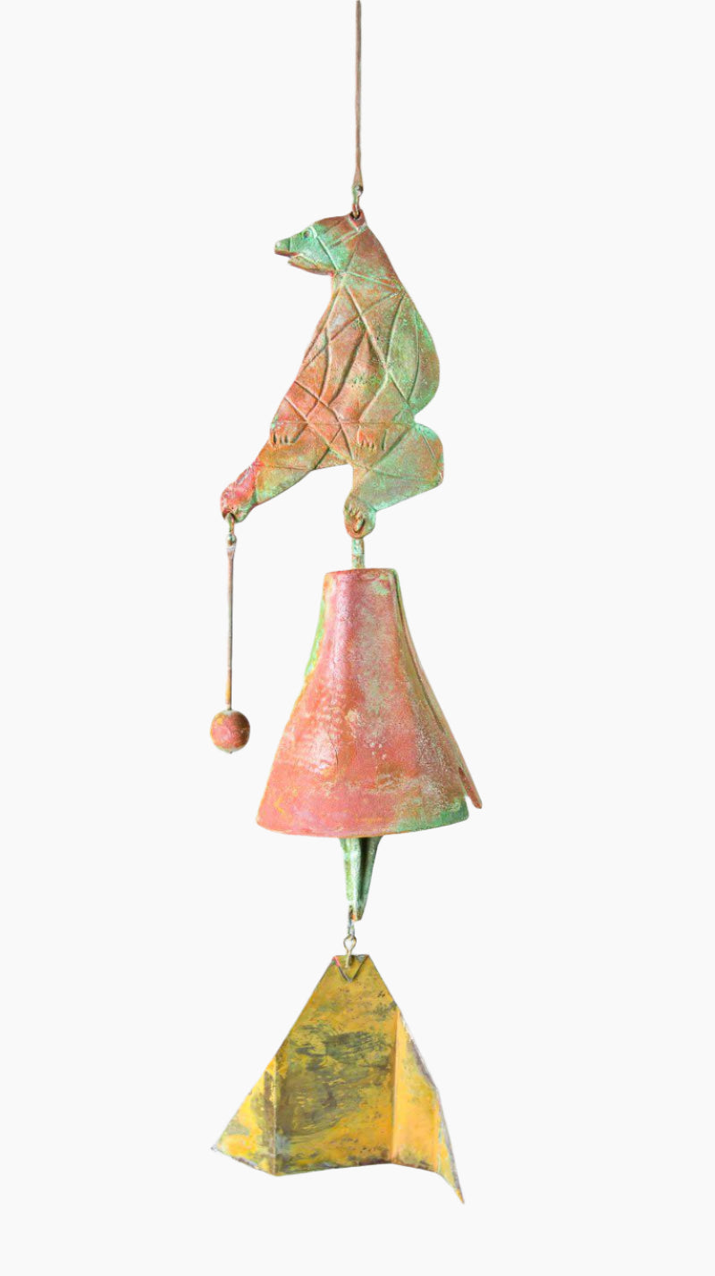 #186SB - Save the Bear Bronze Windbell