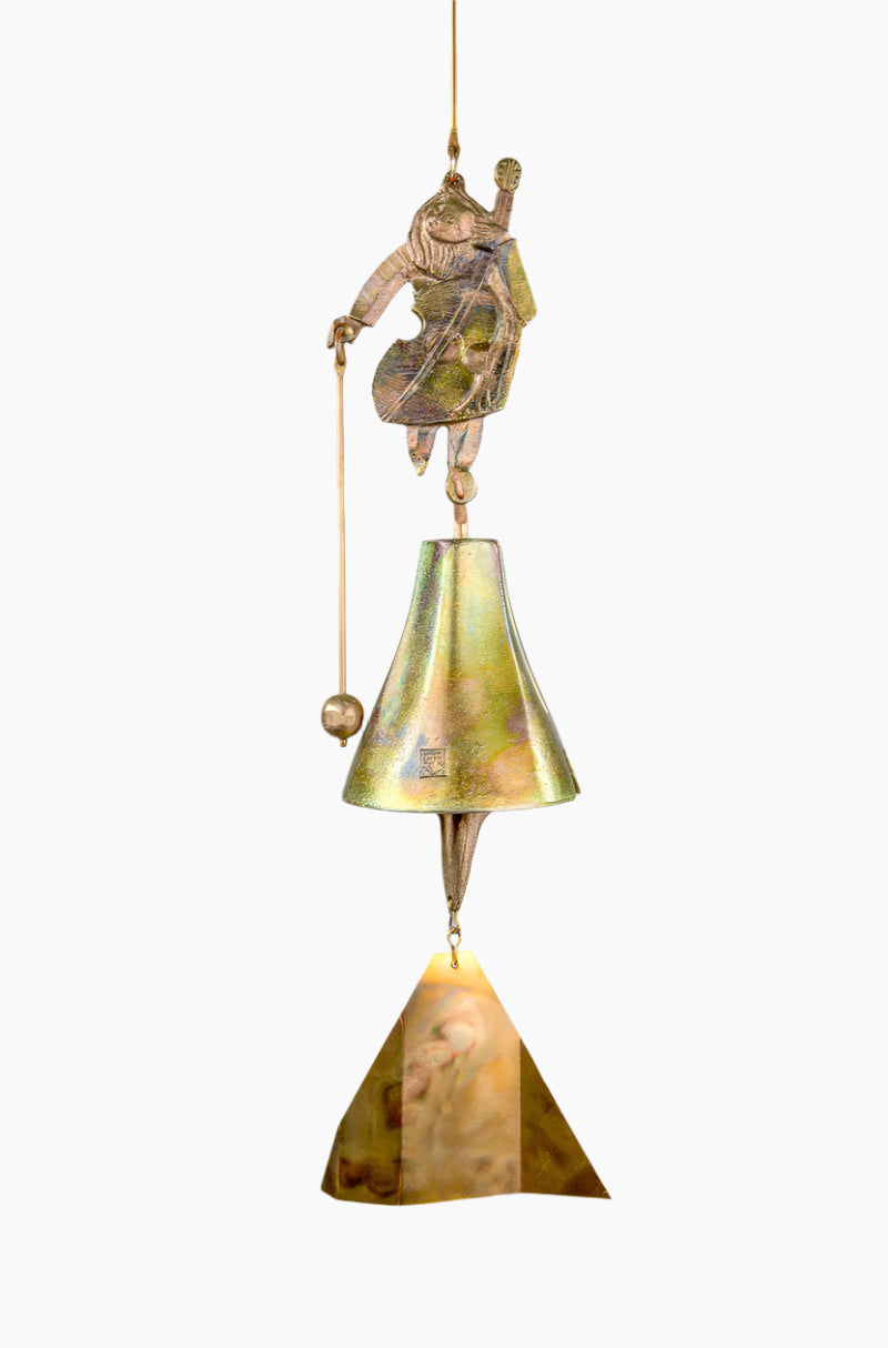 #191CP - Cello Player Bronze Windbell