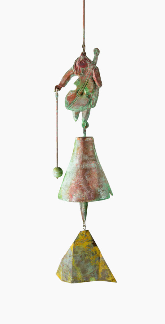 #191CP - Cello Player Bronze Windbell