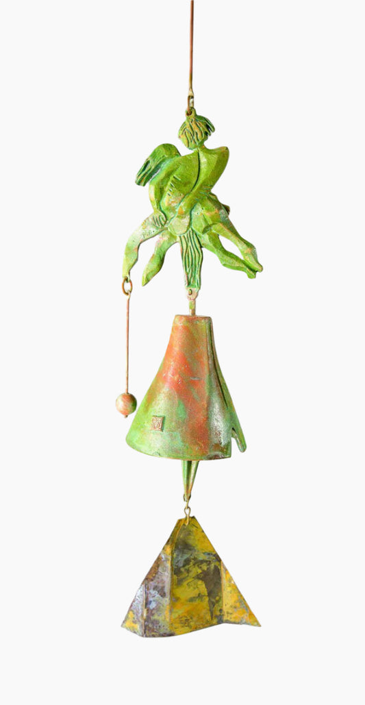 #191LB - Love Birds Bronze Windbell