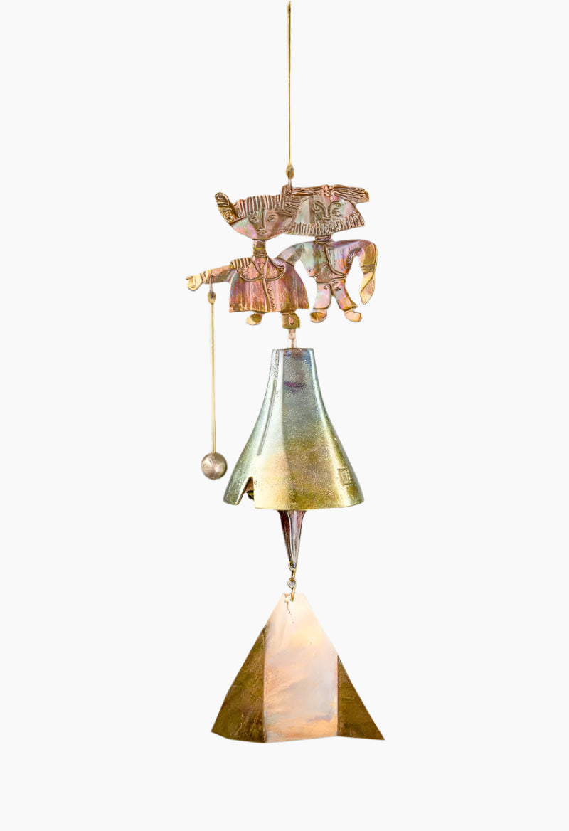 #194BG - The Wedding Bronze Windbell (Bride and Groom)