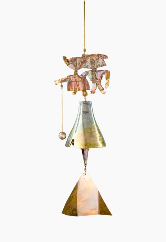 #194BG - The Wedding Bronze Windbell (Bride and Groom)