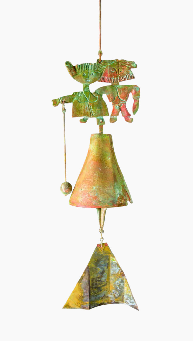 #194BG - The Wedding Bronze Windbell (Bride and Groom)