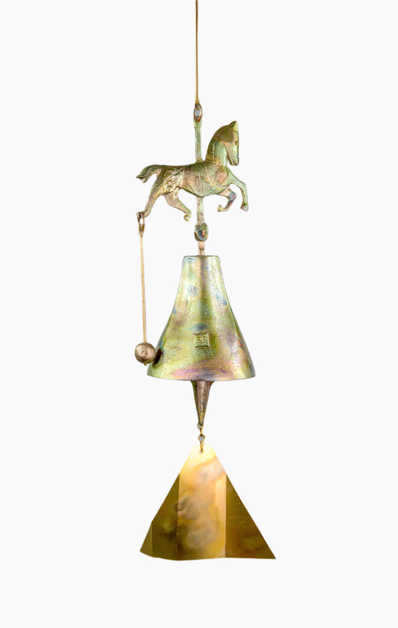 #194RH - Equestrian Bronze Windbell - Cosanti