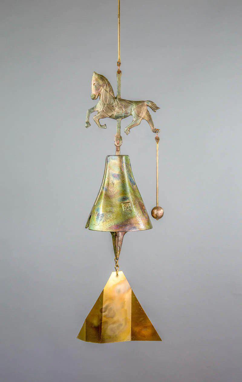 #194RH - Equestrian Bronze Windbell - Cosanti