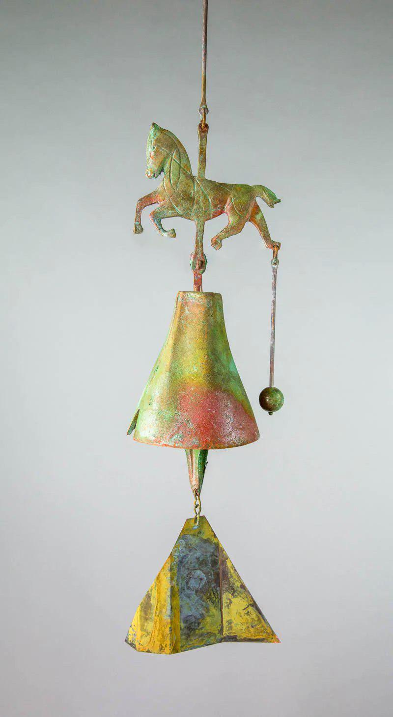 #194RH - Equestrian Bronze Windbell - Cosanti