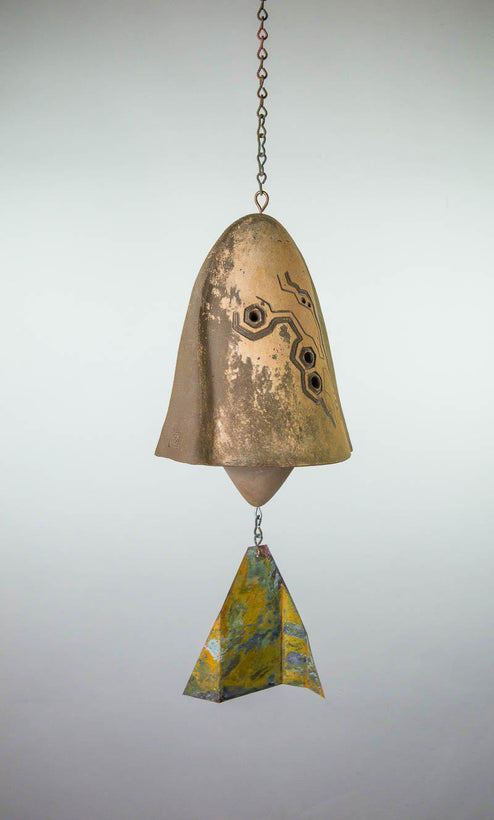 Collection of Hanging Bells. Seventeen Rustic Clay Bells Suspended fro –  Anything Discovered
