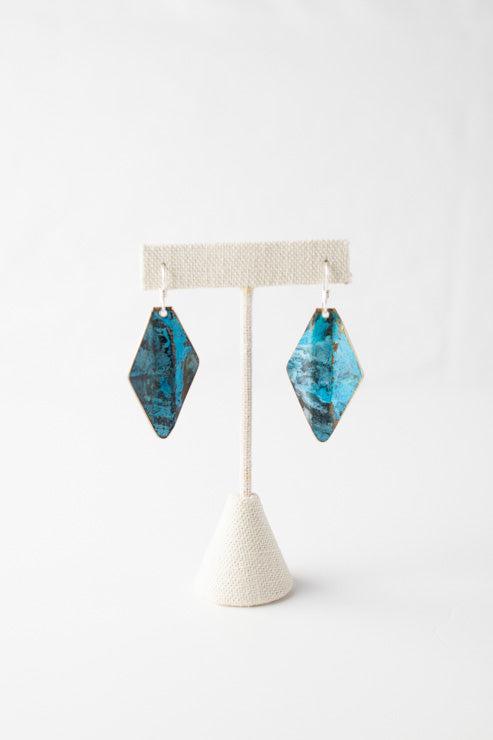 Diamond Fin Earrings - Desert Night Blue - Cosanti