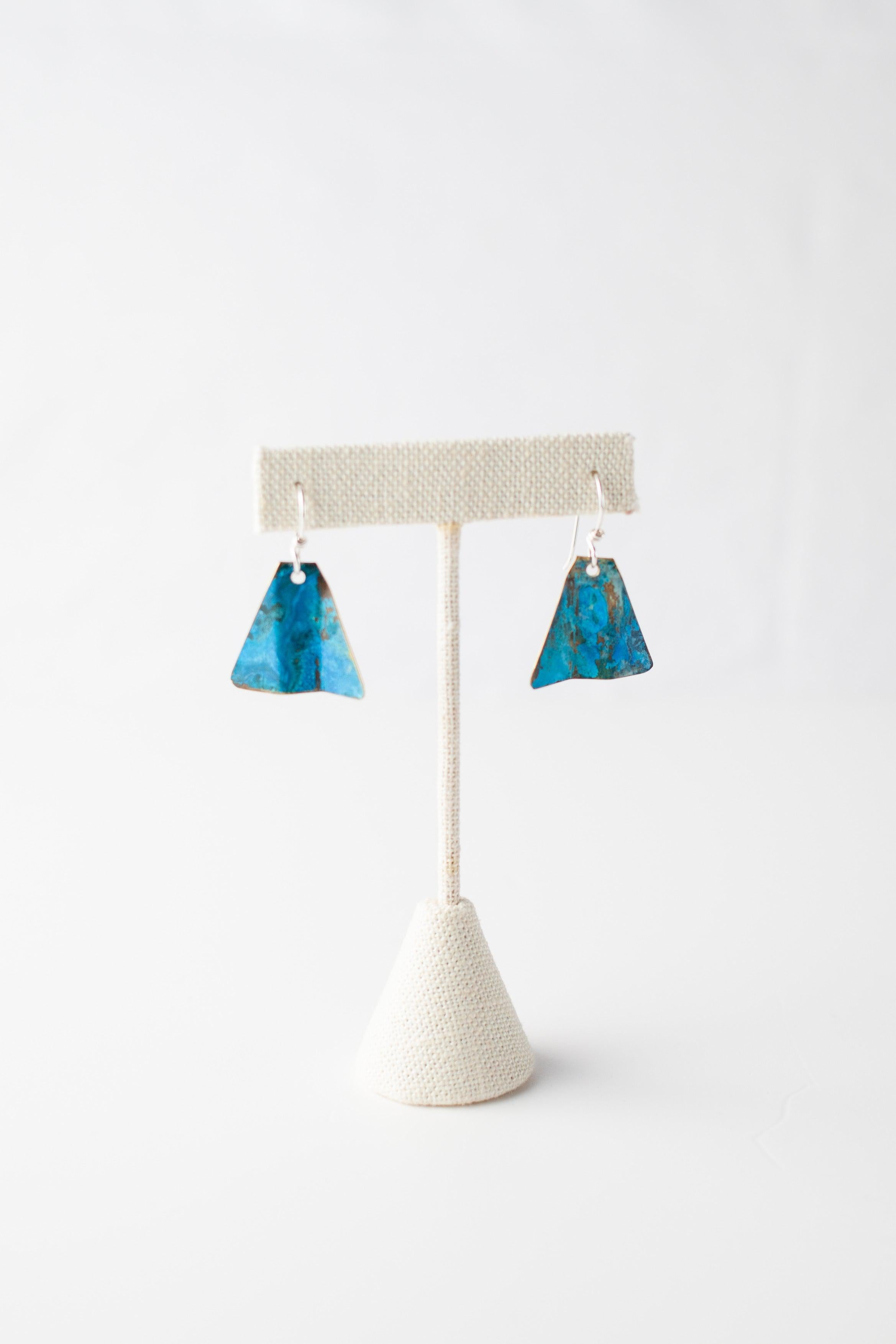Triangle Fin Earrings - Desert Night Blue - Cosanti